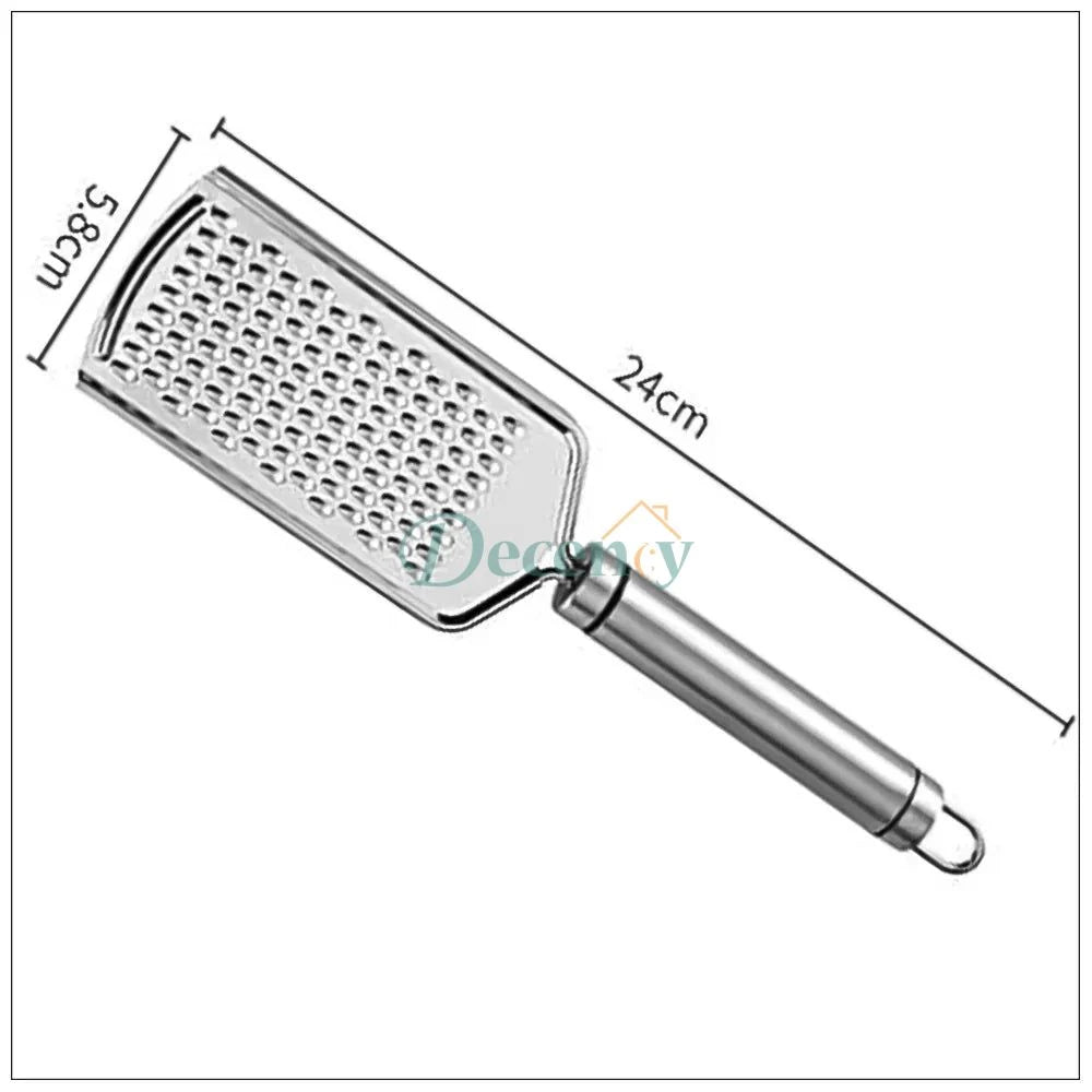 Stainless steel grater.
