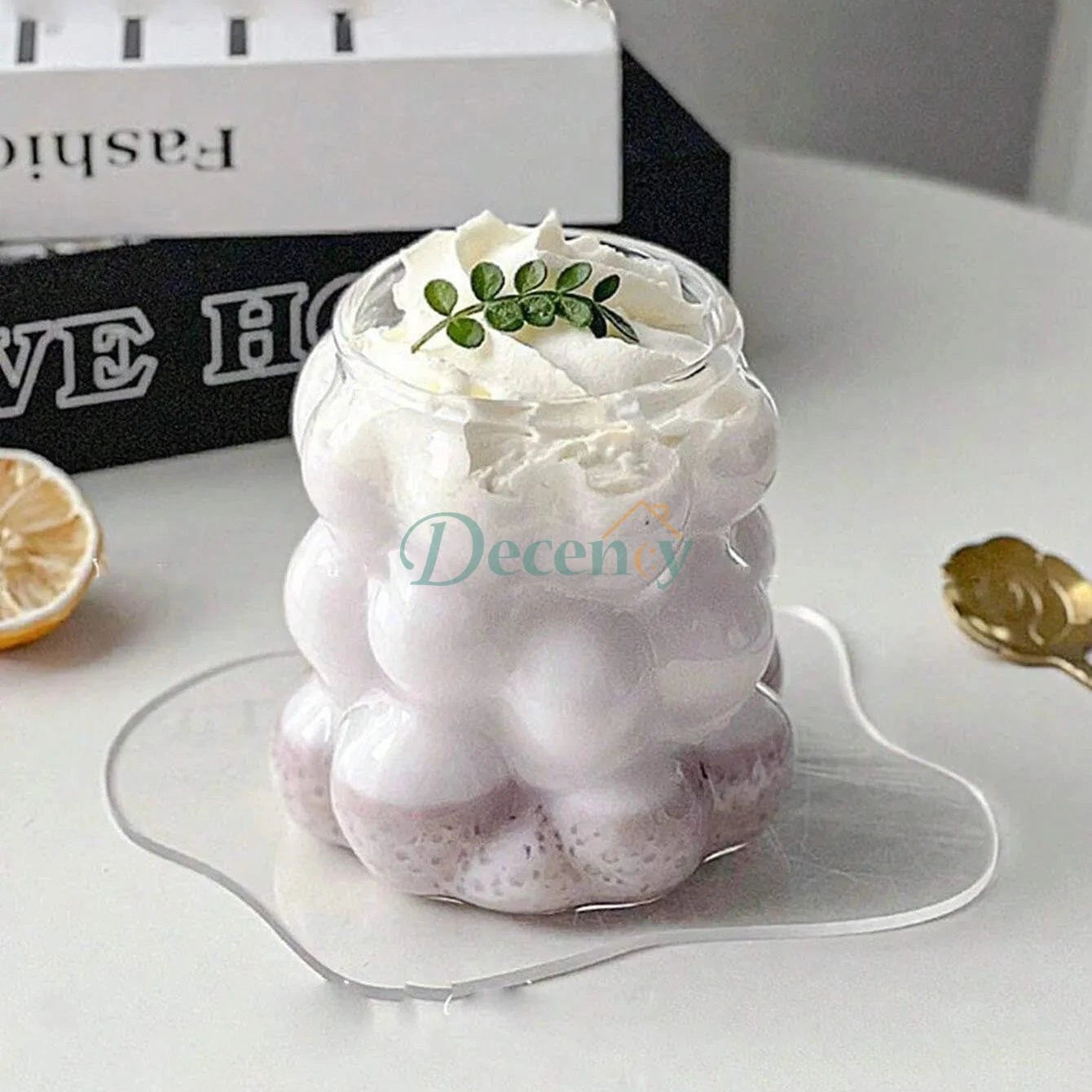 Grape Shaped Glass Coffee Cup Without Handle, Personalized Ins Style, Heat-Resistant High Borosilicate