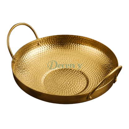 Premium Hammered Brass Serving Kadhai