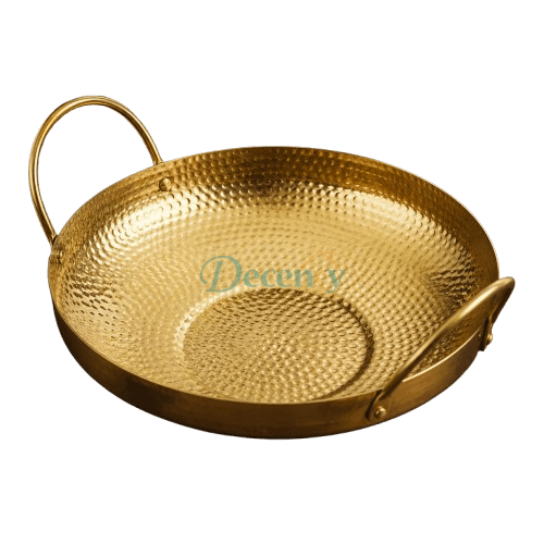 Premium Hammered Brass Serving Kadhai