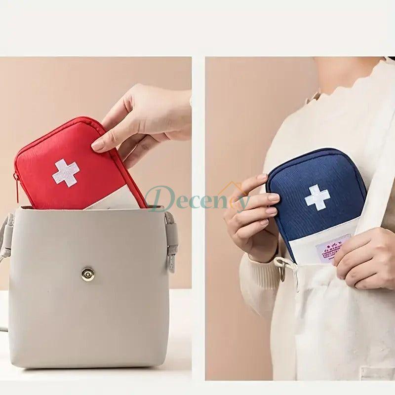 One Carrying Portable First Aid Kit, Small Medicine Bag, Emergency Medical Relief Pack for Business Trips and Travel