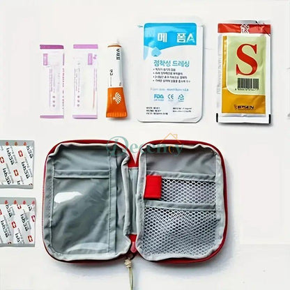 One Carrying Portable First Aid Kit, Small Medicine Bag, Emergency Medical Relief Pack for Business Trips and Travel