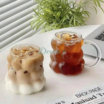 Grape Shaped Glass Coffee Cup Without Handle, Personalized Ins Style, Heat-Resistant High Borosilicate