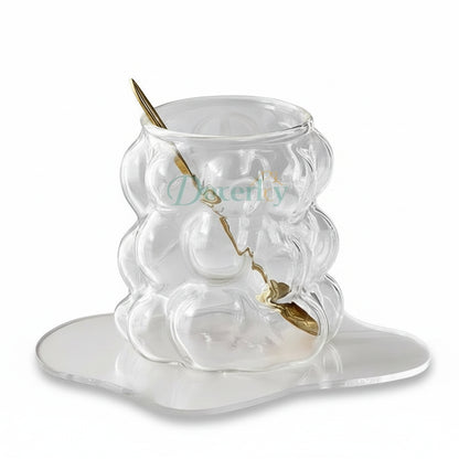 Grape Shaped Glass Coffee Cup Without Handle, Personalized Ins Style, Heat-Resistant High Borosilicate