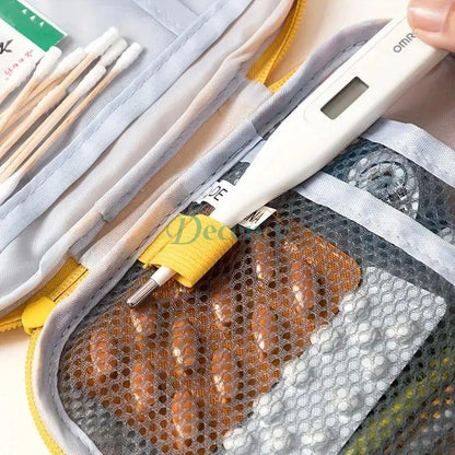 One Carrying Portable First Aid Kit, Small Medicine Bag, Emergency Medical Relief Pack for Business Trips and Travel