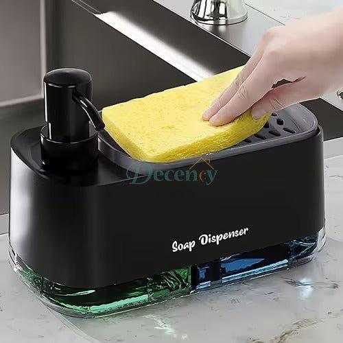 2 in 1 Hand and Dish Soap Dispenser Set with Tray for Kitchen Sink Countertop Storage Organizer