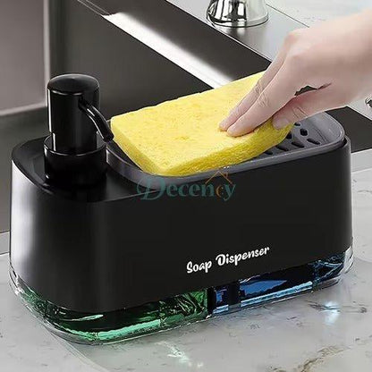 2 in 1 Hand and Dish Soap Dispenser Set with Tray for Kitchen Sink Countertop Storage Organizer
