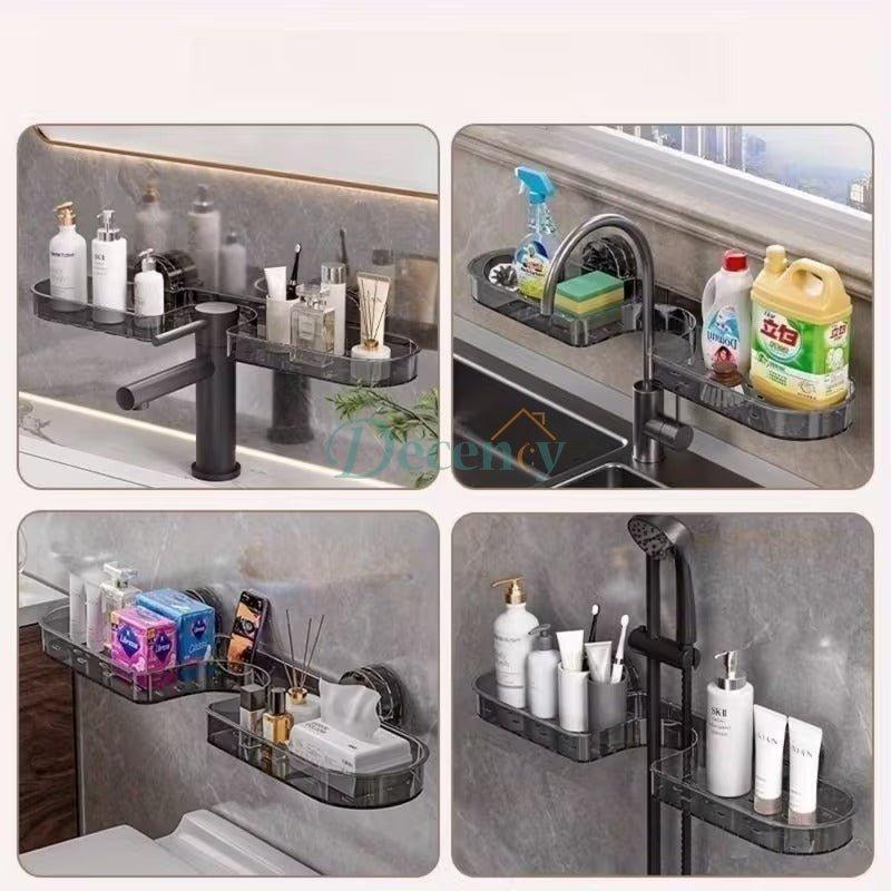 Wall-Mounted Suction Wall Shelf – No-Drill Storage Organizer