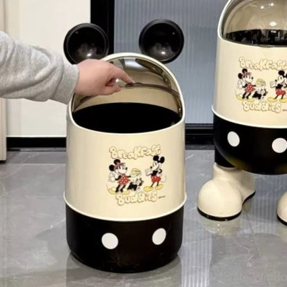 Portable Paper Bin Disney Mickey Mouse Cute Trash Can