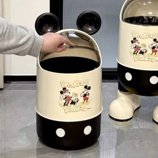 Portable Paper Bin Disney Mickey Mouse Cute Trash Can