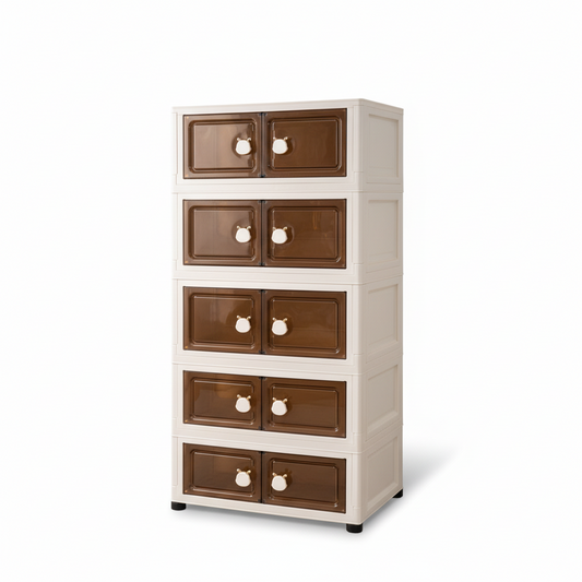 Luxury Kids 5 Layer Storage Cabinet with Display Doors & Drawers - Model 3