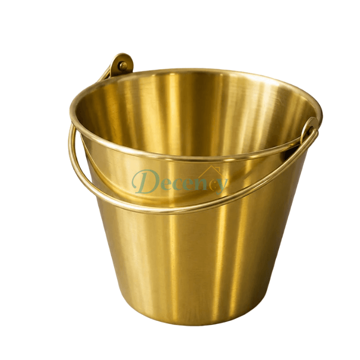 Premium Mini Serving Bucket – 0.7L Elegant Gold Finish Stainless Steel
