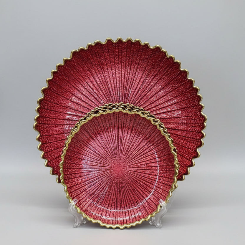 Gold & Red line 7 pcs Cake Set