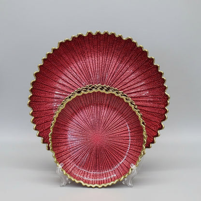 Gold & Red line 7 pcs Cake Set