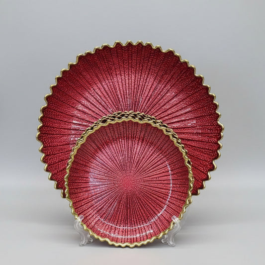 Gold & Red line 7 pcs Cake Set