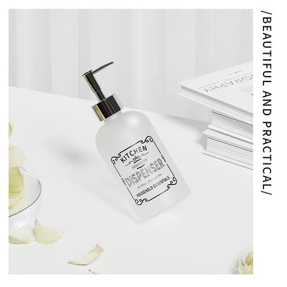 410ml Ceramic European Creative Marble Texture Refillable Press Soap Dispenser Liquid Dispenser For Bathrooms,Home，Hotels