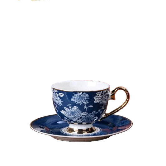 Johnson Brothers blue and white - 12-Piece Elegant Cups & Saucers