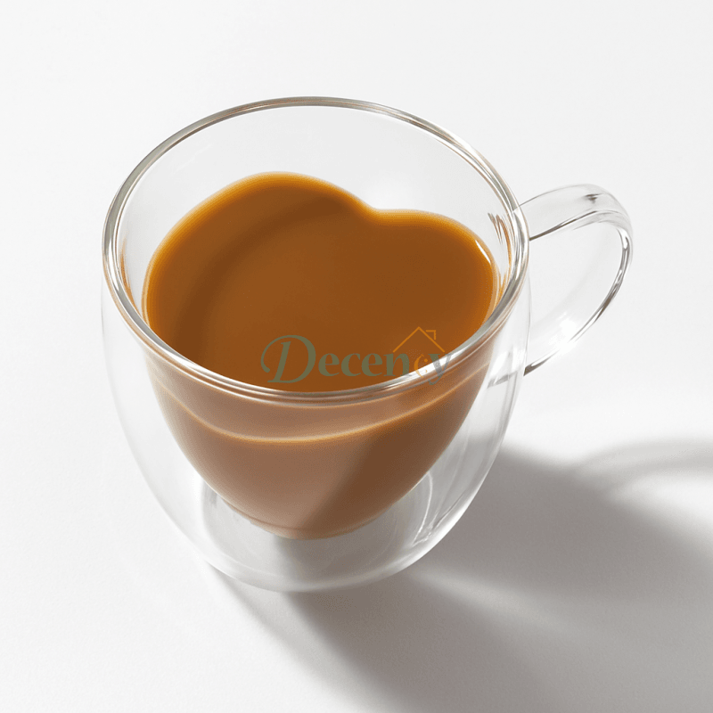 Double Wall Glass Mug | Heart Shape
