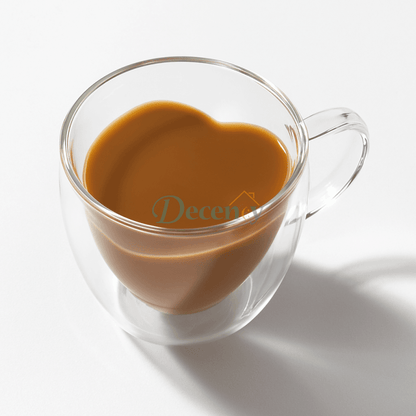 Double Wall Glass Mug | Heart Shape