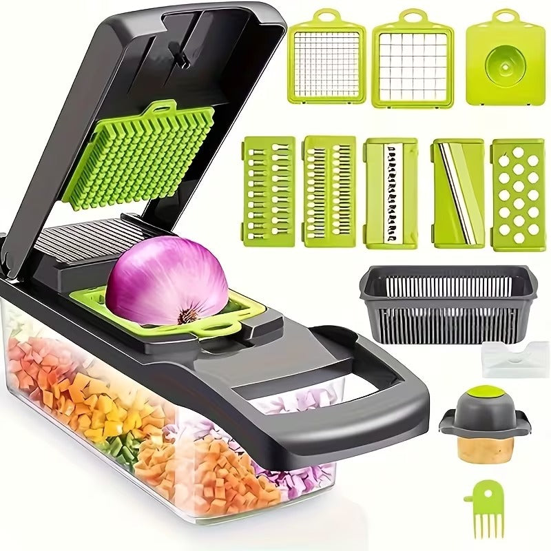 16-In-1 Multi-Purpose Vegetable Cutting And Slicing Set