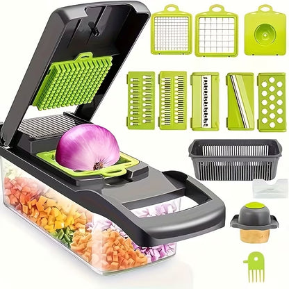 16-In-1 Multi-Purpose Vegetable Cutting And Slicing Set