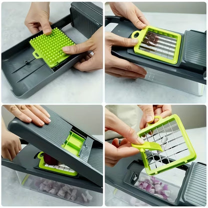 16-In-1 Multi-Purpose Vegetable Cutting And Slicing Set