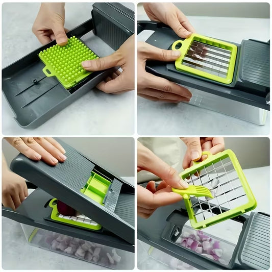 16-In-1 Multi-Purpose Vegetable Cutting And Slicing Set