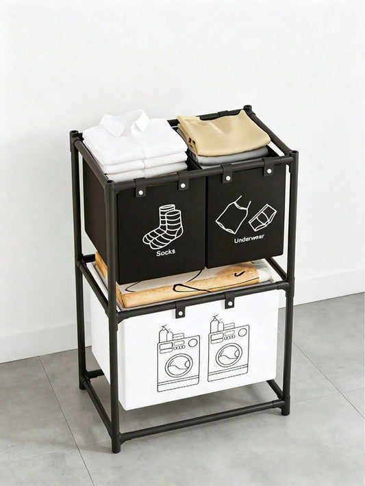2 Layer Multifunctional Laundry Storage Rack