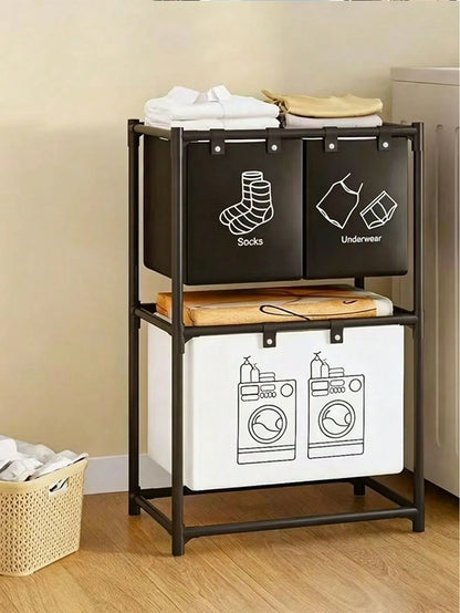 2 Layer Multifunctional Laundry Storage Rack
