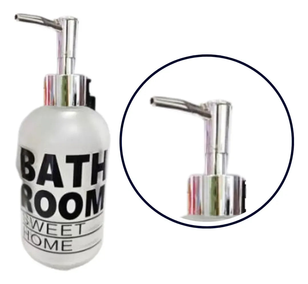 Bathroom Sweet Home Refillable Soap Dispenser Bottles – Matte Black & Frosted White