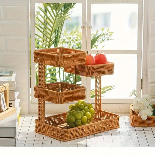 Creative Multi-Layer Woven Fruit Basket