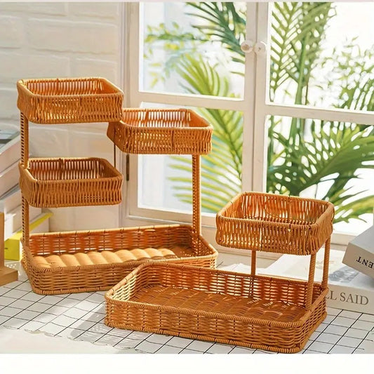 Creative Multi-Layer Woven Fruit Basket