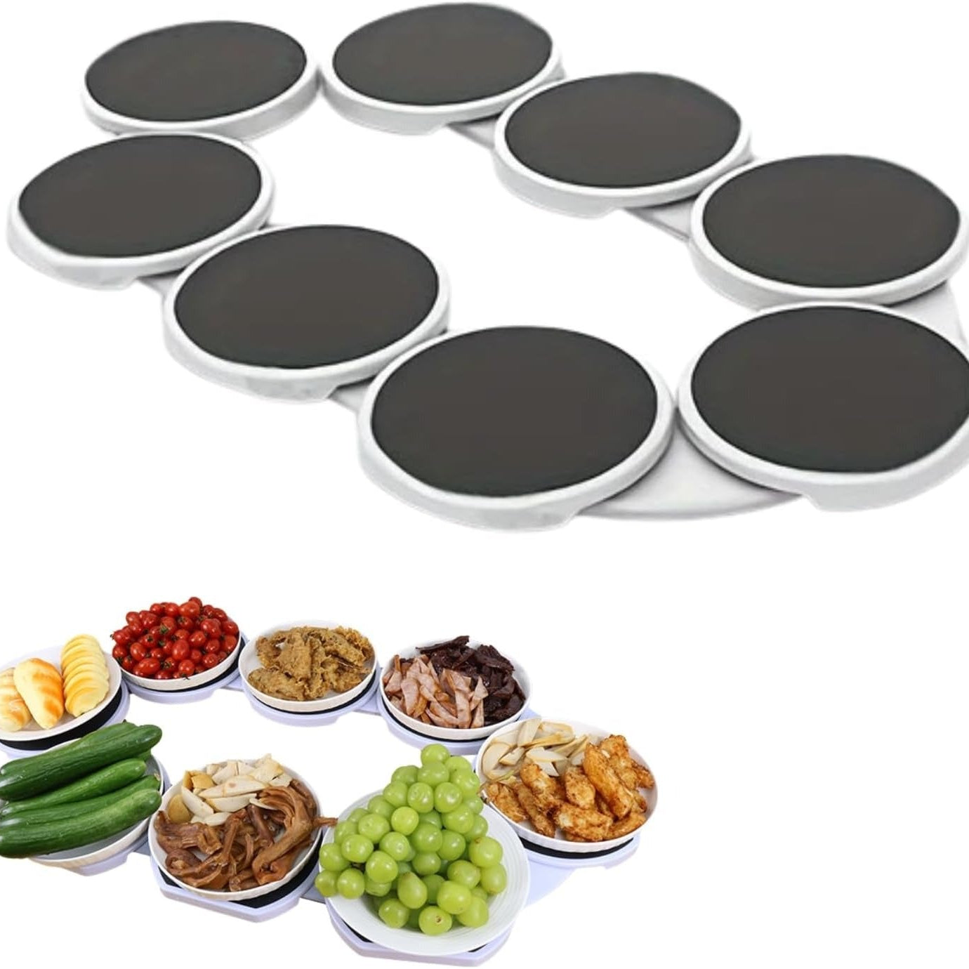 Premium Expandable Lazy Susan Turntable – 360° Rotating Dining Table Organizer