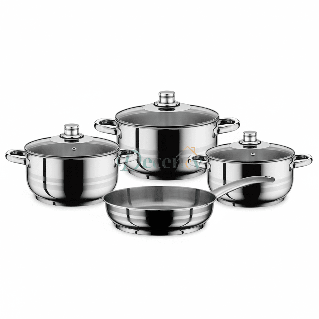 PRESTIGE STAINLESS STEEL 9PCS COOKWARE SET – DURABLE & RUST-RESISTANT KITCHEN ESSENTIALS