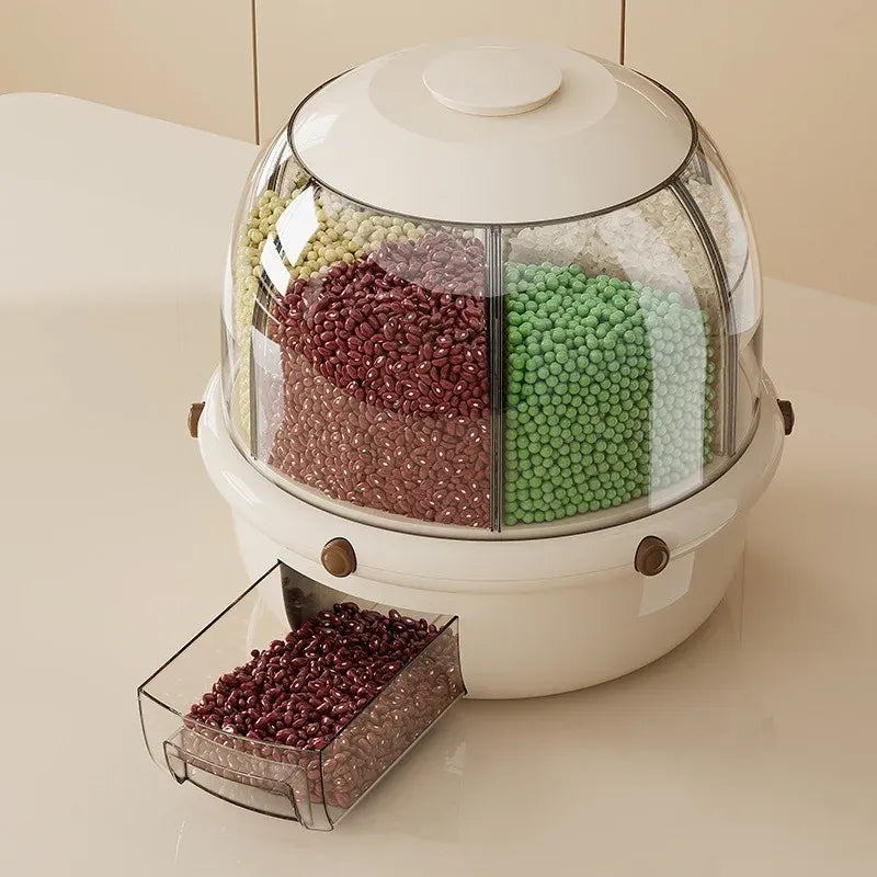 10Kg Elegant 360 Degree Round Cereal Dispenser