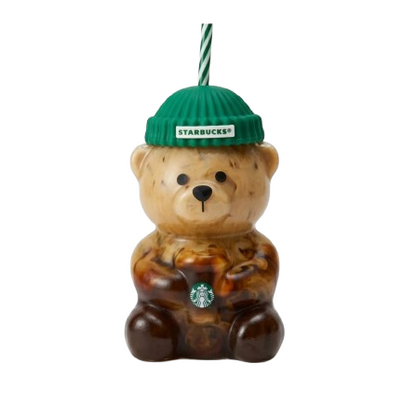 Starbucks Bear "Bearista" Glass Tumbler Cup