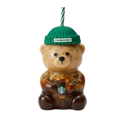 Starbucks Bear "Bearista" Glass Tumbler Cup