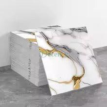60x60cm Marble Gold 3D Self-Adhesive Waterproof Kitchen Tile Decal
