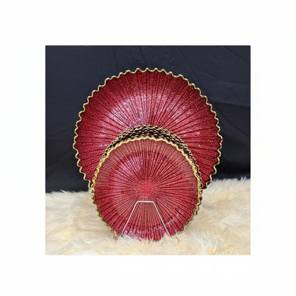 Gold & Red line 7 pcs Cake Set