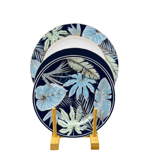 18-Piece Bone China Dinner Set –  Ocean Leaf