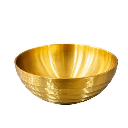 Premium Hammer Pattern Serving Bowl – Gold Finish Stainless Stee