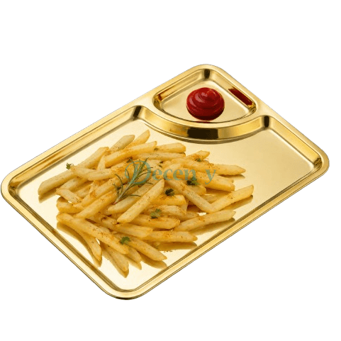 Luxury Gold Rectangular Dipping & Serving Tray (24 × 17cm)