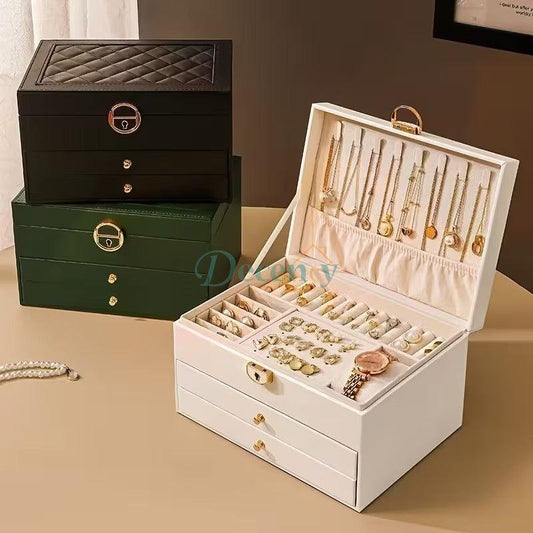 Oversized 3-Layers Flannel Jewellery organizer