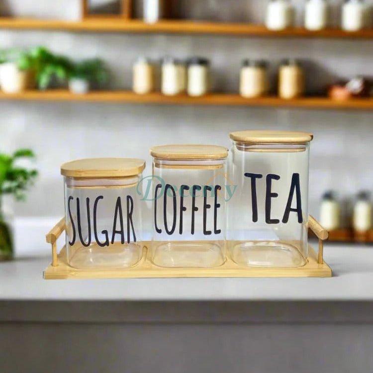 Clear Glass Jars with BamBoo Lids