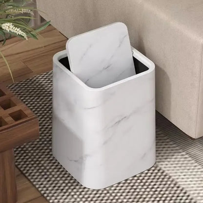Elegant Marble Design Trash Can