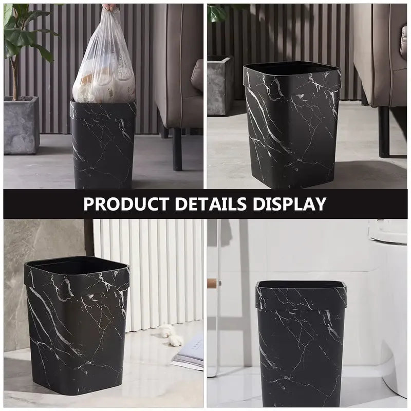 Elegant Marble Design Trash Can