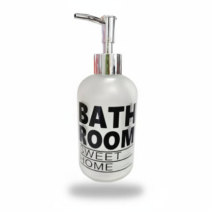 Bathroom Sweet Home Refillable Soap Dispenser Bottles – Matte Black & Frosted White