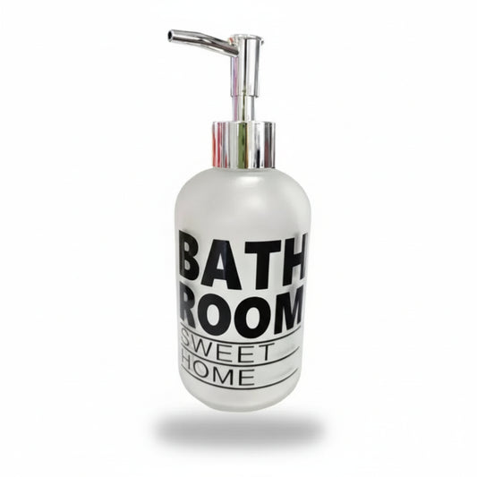 Bathroom Sweet Home Refillable Soap Dispenser Bottles – Matte Black & Frosted White