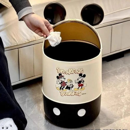 Portable Paper Bin Disney Mickey Mouse Cute Trash Can