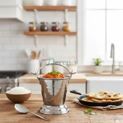 Classic Stainless Steel Serving Balti